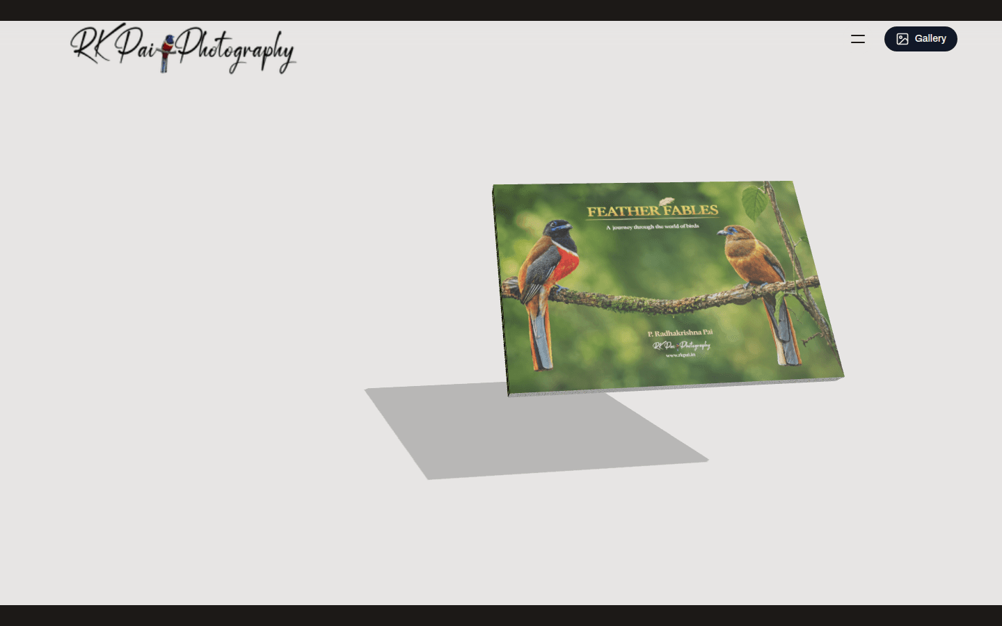 Interactive Feather Fables bird photography book presentation