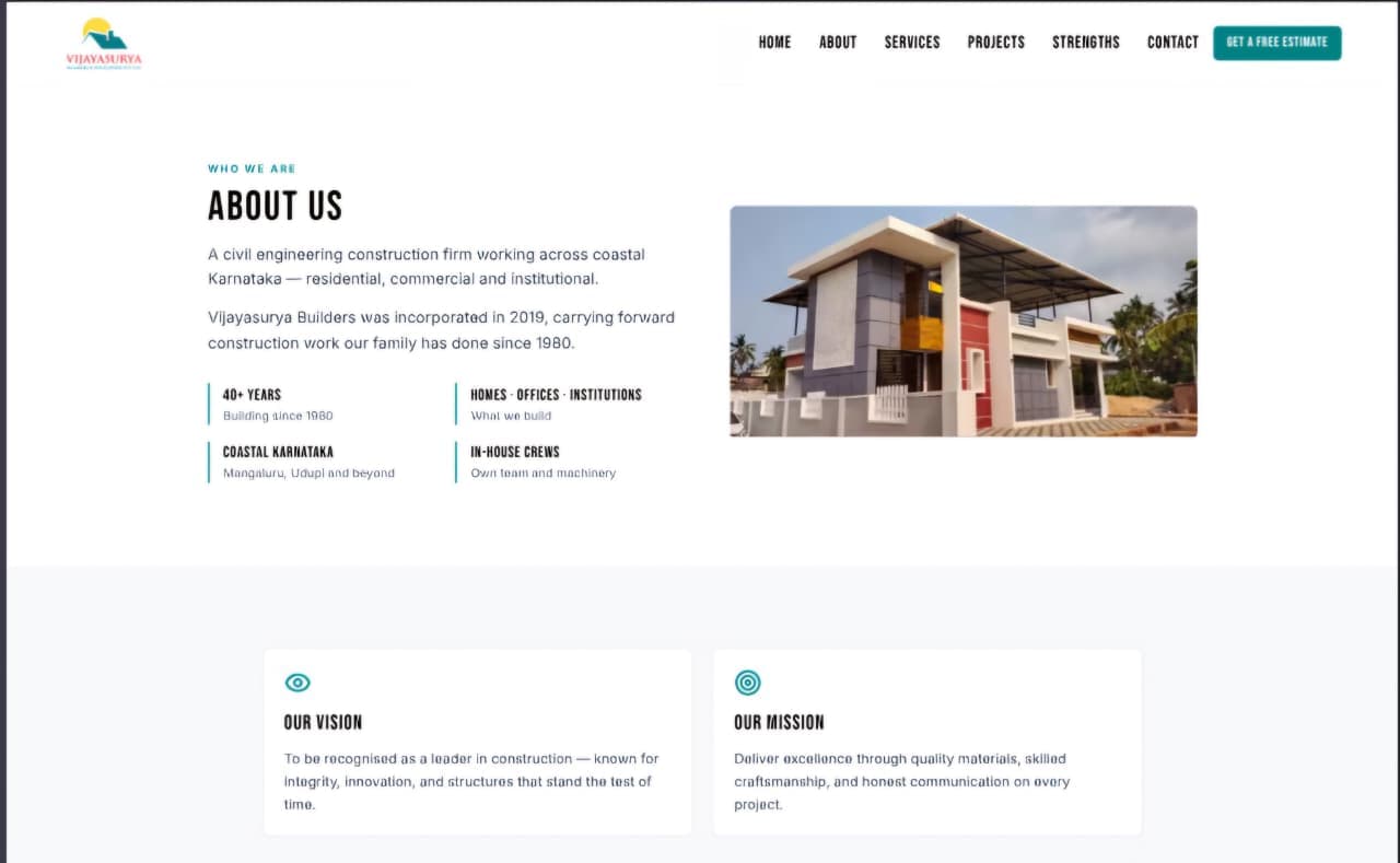 About Vijayasurya Builders & Developers